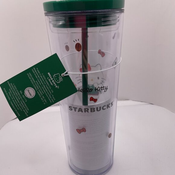 Hello Kitty Starbucks 24Oz Reusable Tumbler With Lid & Straw - Picture 3 of 5